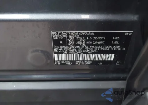 2022 Toyota Rav4 Le из США, поврежденный, VIN JTMF1RFV8ND089900